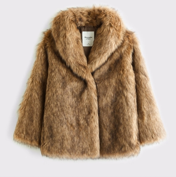 Shawl Collar Faux Fur Coat - Picture 4 of 5